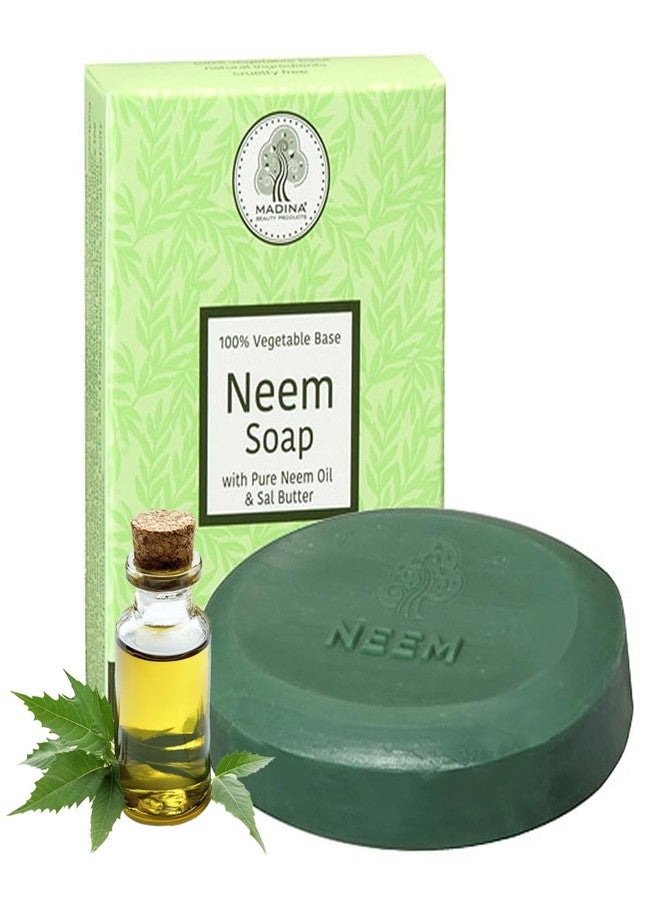 Madina Neem Advance Soap Bar – Deep Cleansing, Purifying, Moisturizing, Vegetable-Based, Halal & RSPO Certified, Gentle Cleanser for Face & Body, 6 Pack (3.5 oz Each) - Image 1